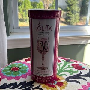 Lolita Happy 30th Wine Glass